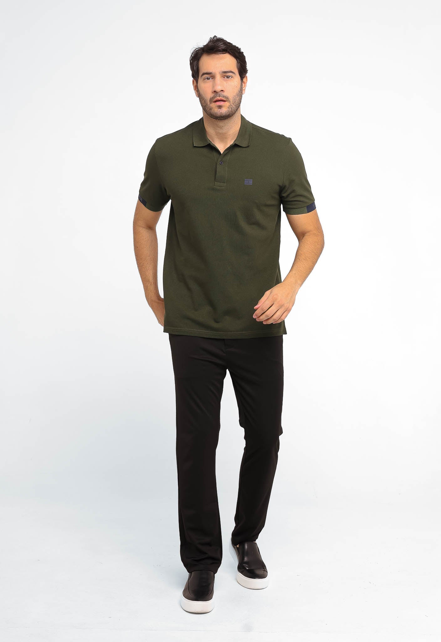 Polo Masculina Tommy Hilfiger Logo Manga - Henri Store