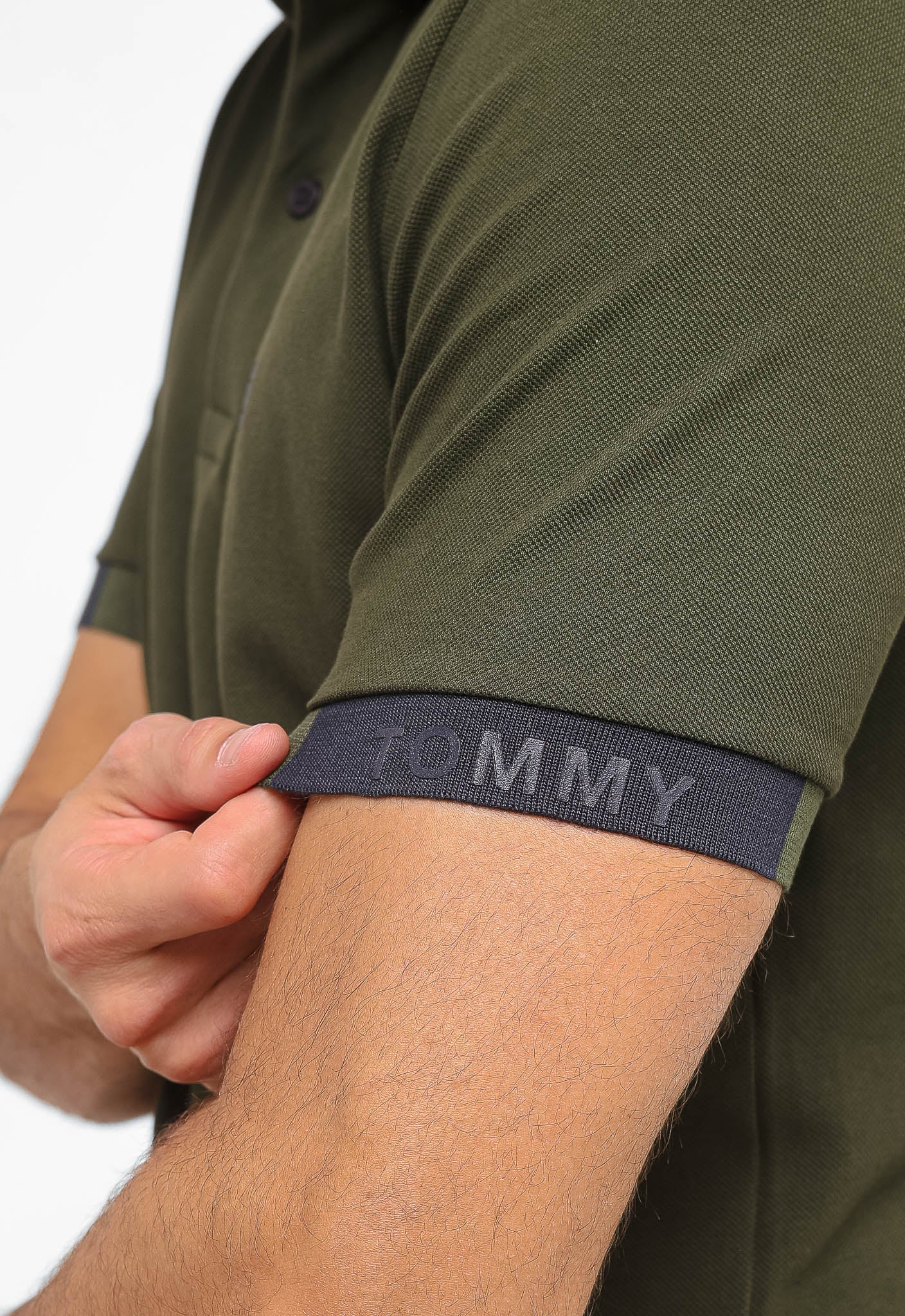 Polo Masculina Tommy Hilfiger Logo Manga - Henri Store