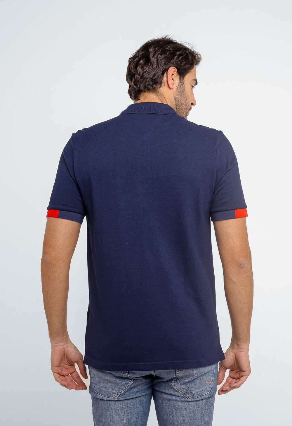 Polo Masculina Tommy Hilfiger Logo Manga - Henri Store