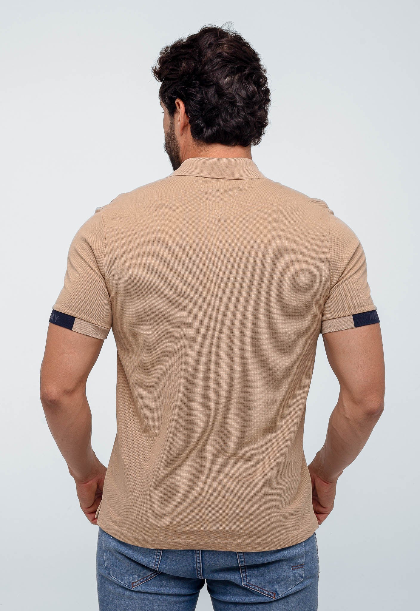 Polo Masculina Tommy Hilfiger Logo Manga - Henri Store