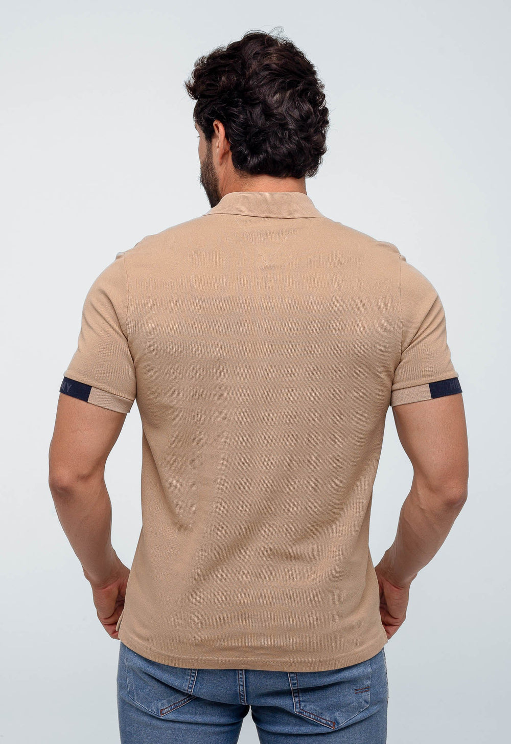 Polo Masculina Tommy Hilfiger Logo Manga - Henri Store