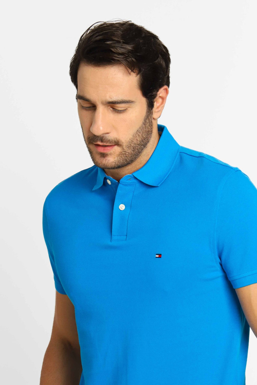 Polo Masculina Tommy Hilfiger Regular Fit 1985 Azul Celeste - Henri Store