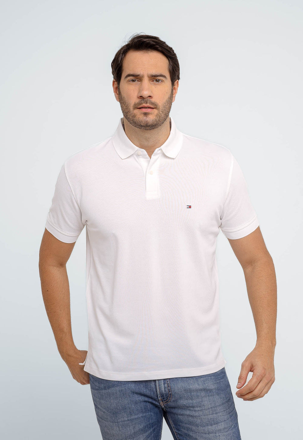 Polo Masculina Tommy Hilfiger Regular Fit Branco - Henri Store