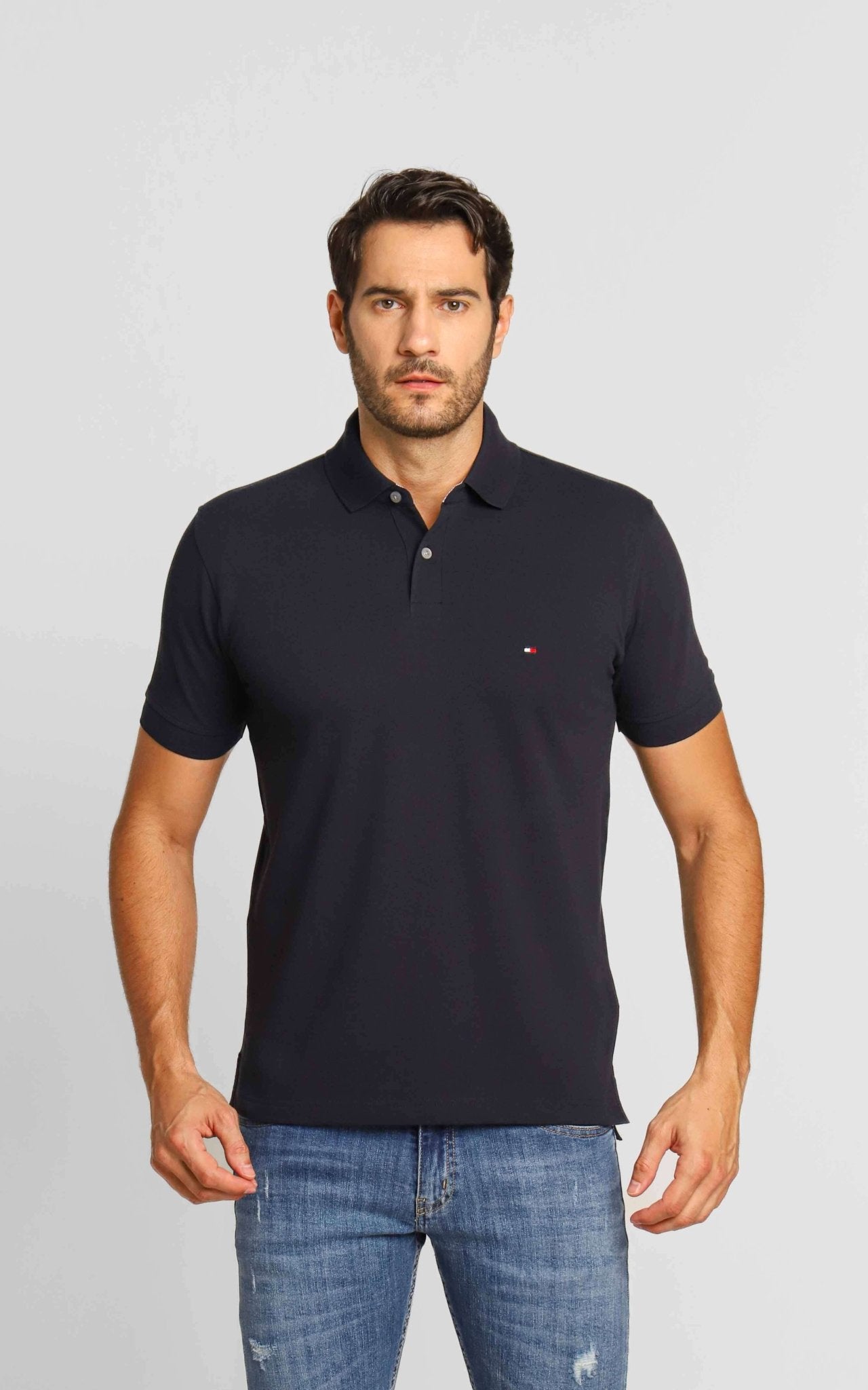 Polo Masculina Tommy Hilfiger Regular Fit Marinho 1985 - Henri Store