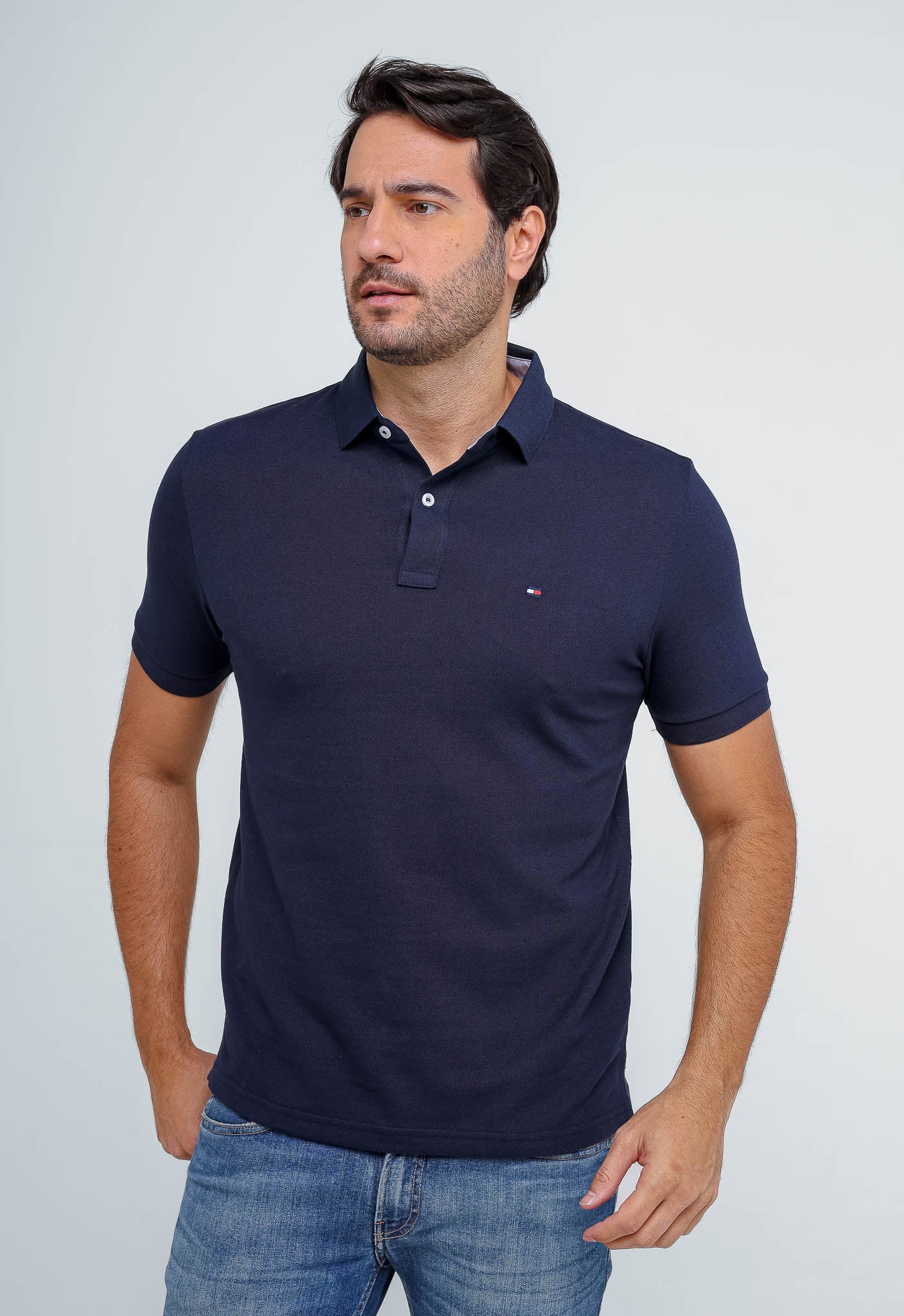 Polo Masculina Tommy Hilfiger Regular Fit Marinho - Henri Store