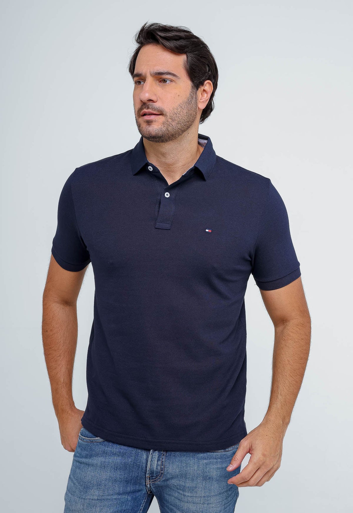 Polo Masculina Tommy Hilfiger Regular Fit Marinho - Henri Store