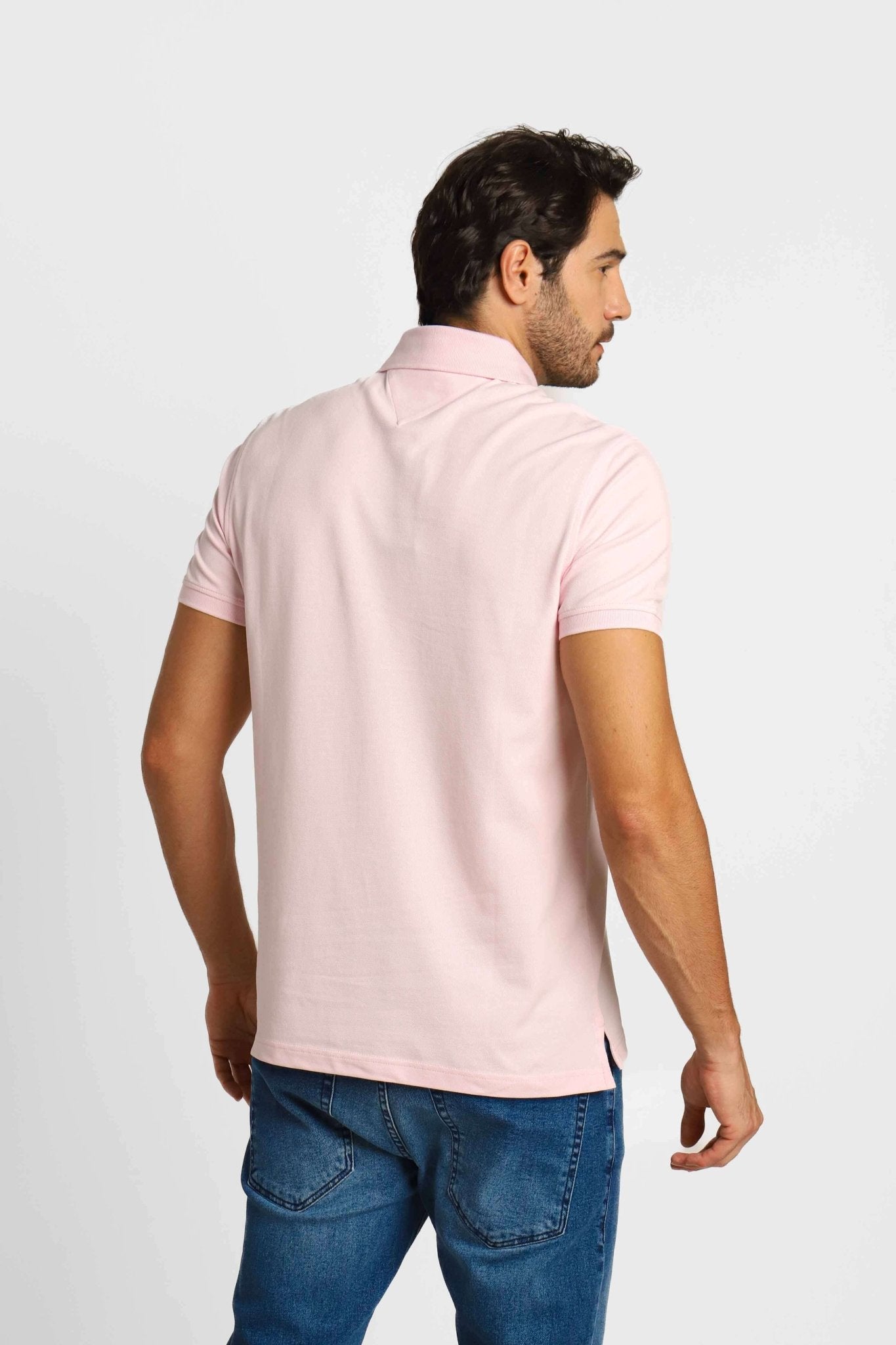 Polo Masculina Tommy Hilfiger Regular Fit Rosa Claro - Henri Store