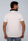 Polo Masculina Tommy Hilfiger Regular Fit Under Collar Branca - Henri Store