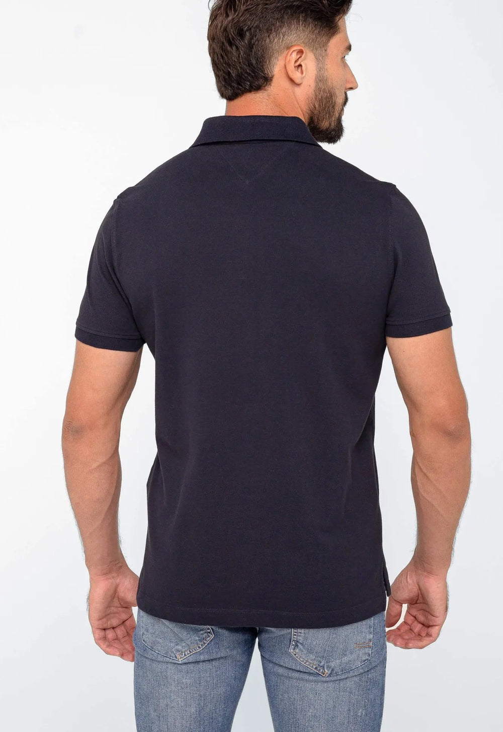 Polo Masculina Tommy Hilfiger Regular Fit Under Collar Marinho - Henri Store