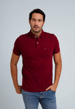Polo Masculina Tommy Hilfiger Regular Fit Vinho - Henri Store