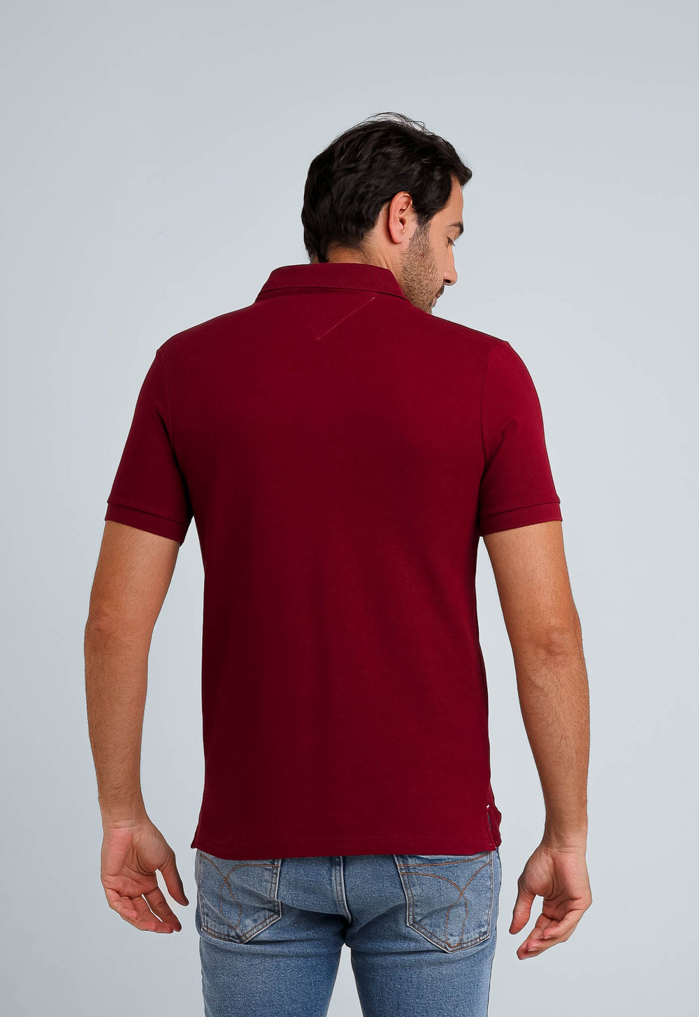 Polo Masculina Tommy Hilfiger Regular Fit Vinho - Henri Store