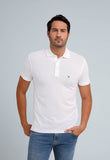 Polo Masculina Tommy Hilfiger Slim Fit Branca - Henri Store