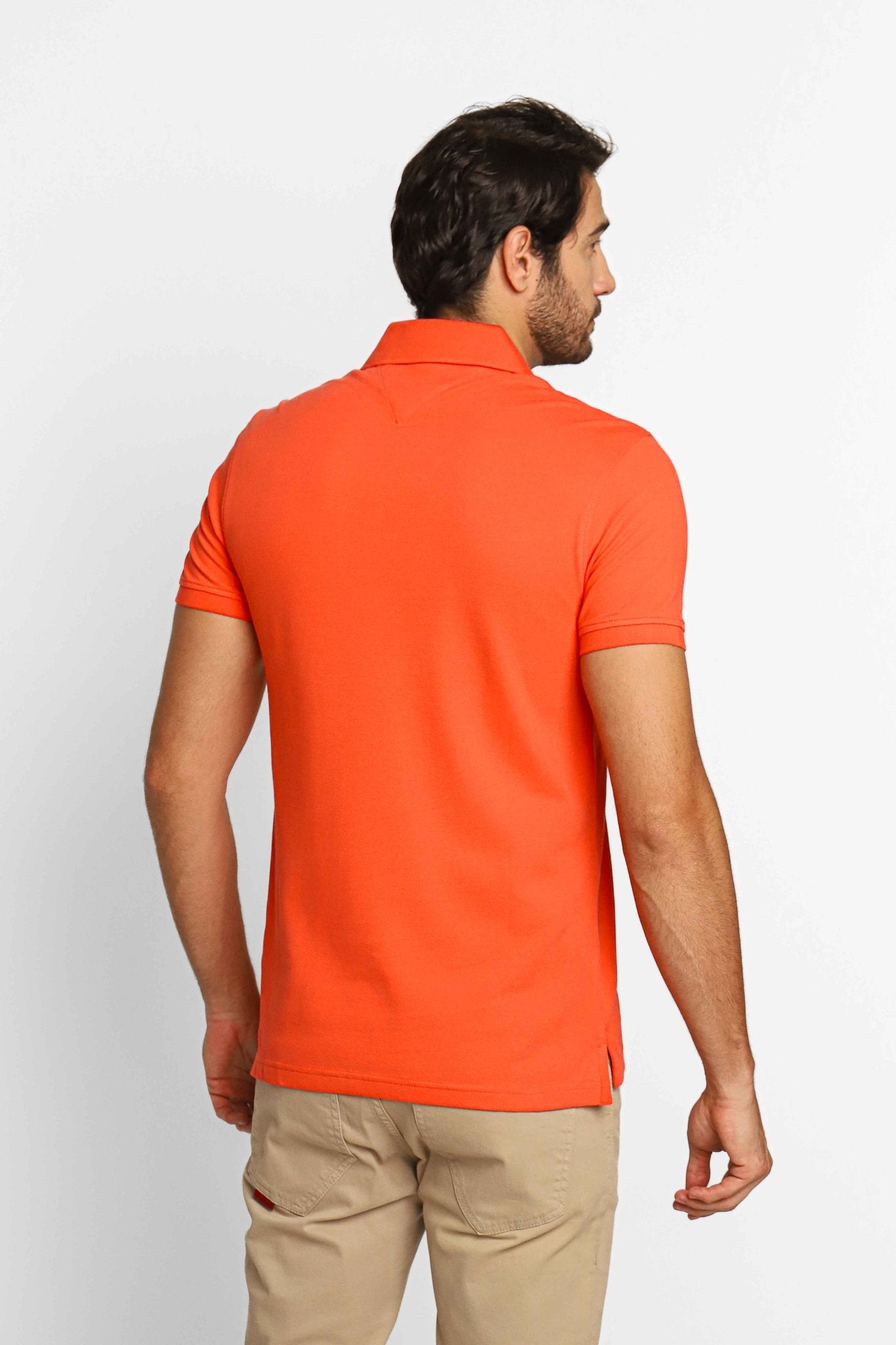 Polo Masculina Tommy Hilfiger Slim Fit Coral - Henri Store