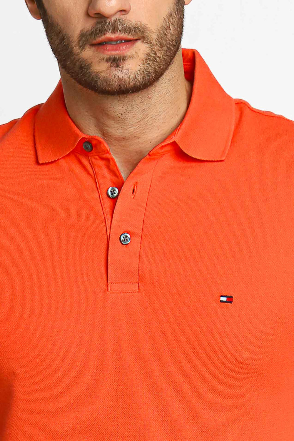 Polo Masculina Tommy Hilfiger Slim Fit Coral - Henri Store