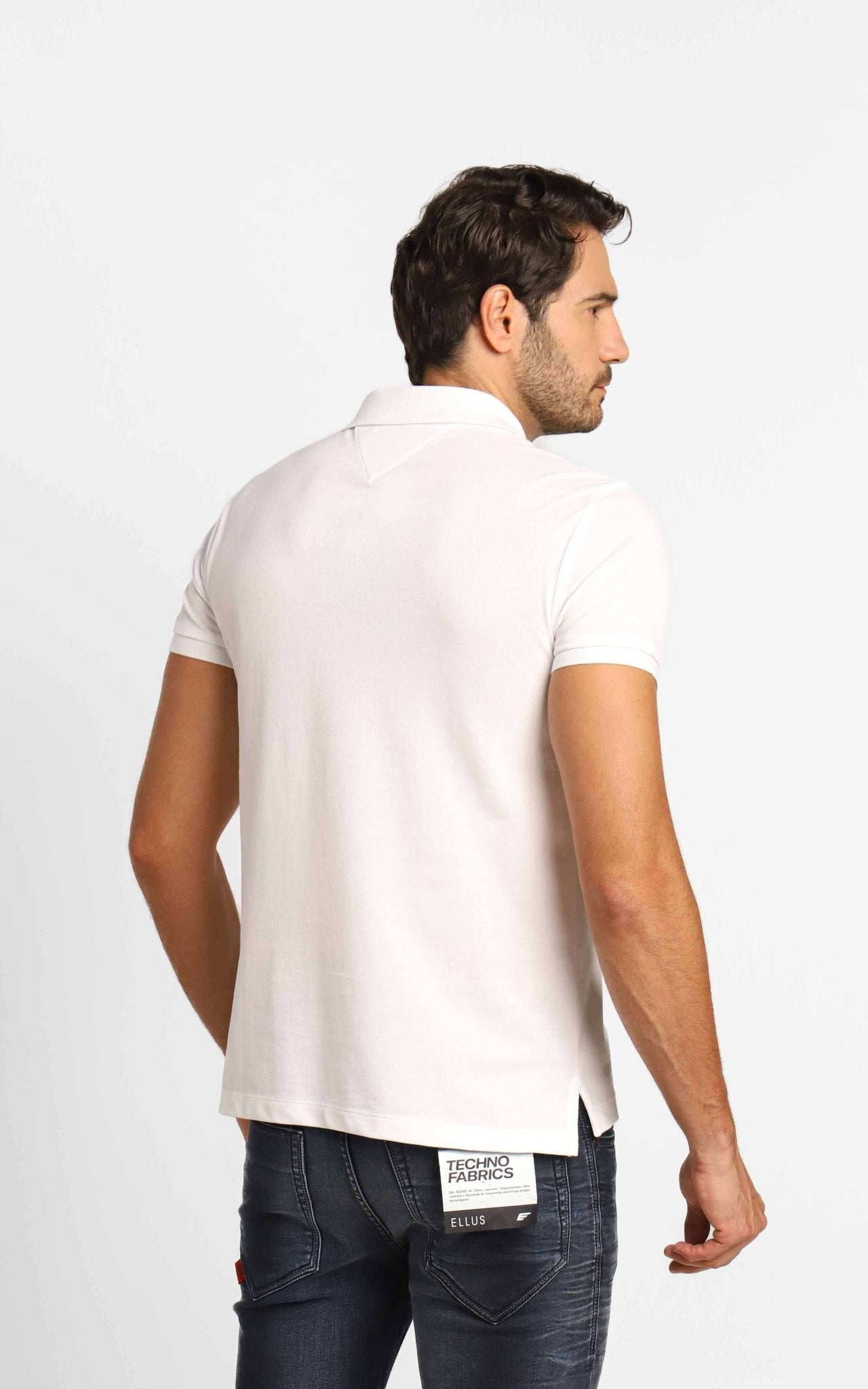 Polo Masculina Tommy Hilfiger Slim Fit Ess Detail Branco - Henri Store