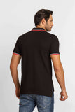 Polo RL Preta Friso Gola Small Poney Branco - Sale - Henri Store