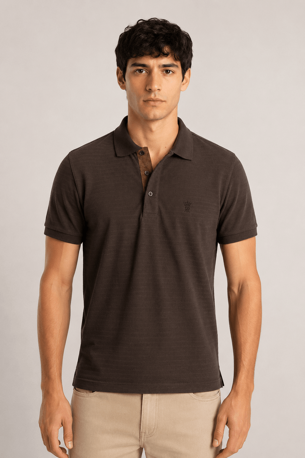 Polo Sergio K Detalhe Camurça - Henri Store