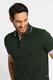 Polo Tommy Hilfiger Logo Punho Verde - Henri Store