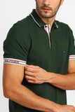 Polo Tommy Hilfiger Logo Punho Verde - Henri Store