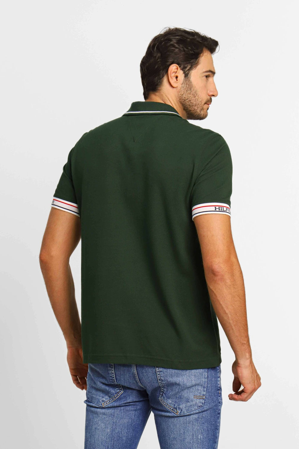 Polo Tommy Hilfiger Logo Punho Verde - Henri Store