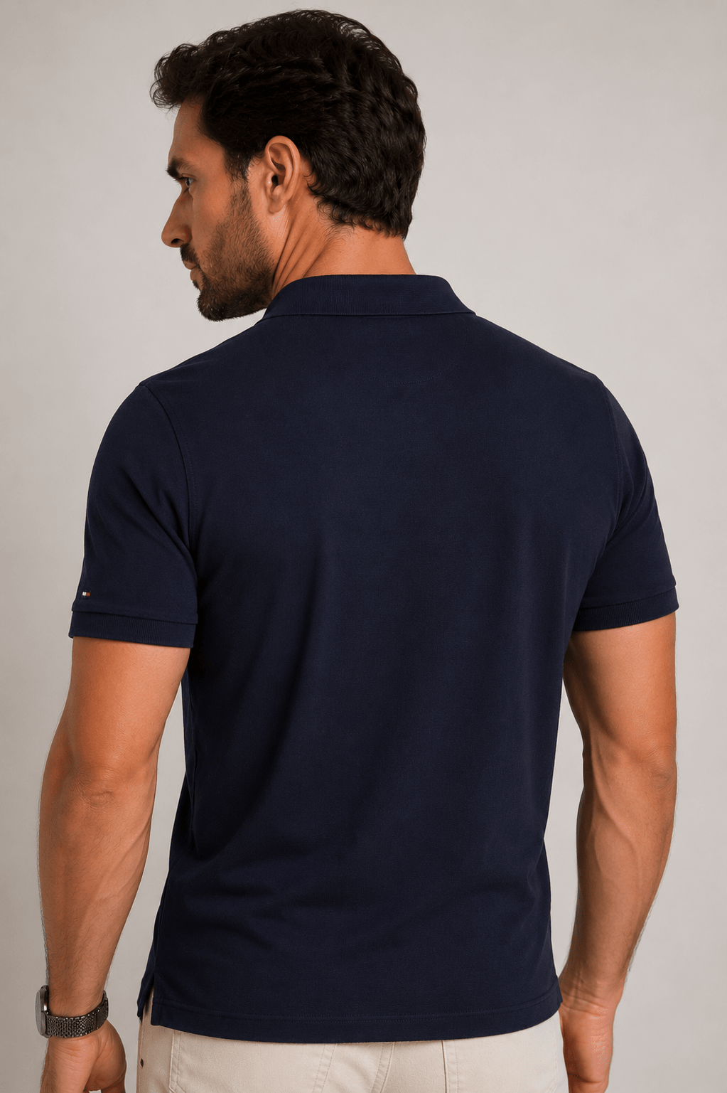 Polo Tommy Hilfiger Monogram Placket Marinho - Henri Store