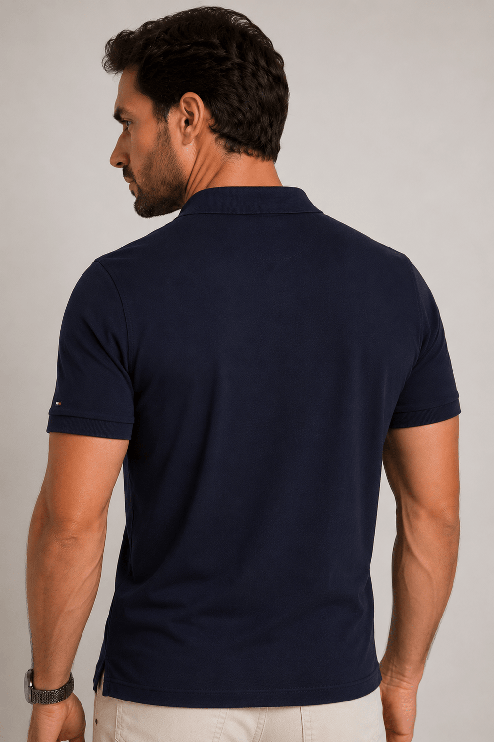 Polo Tommy Hilfiger Monogram Placket Marinho - Henri Store