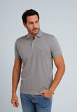 Polo Tommy Hilfiger Regular Fit Cinza - Henri Store