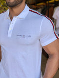 Polo Tommy Hilfiger Shoulder Branca - Henri Store