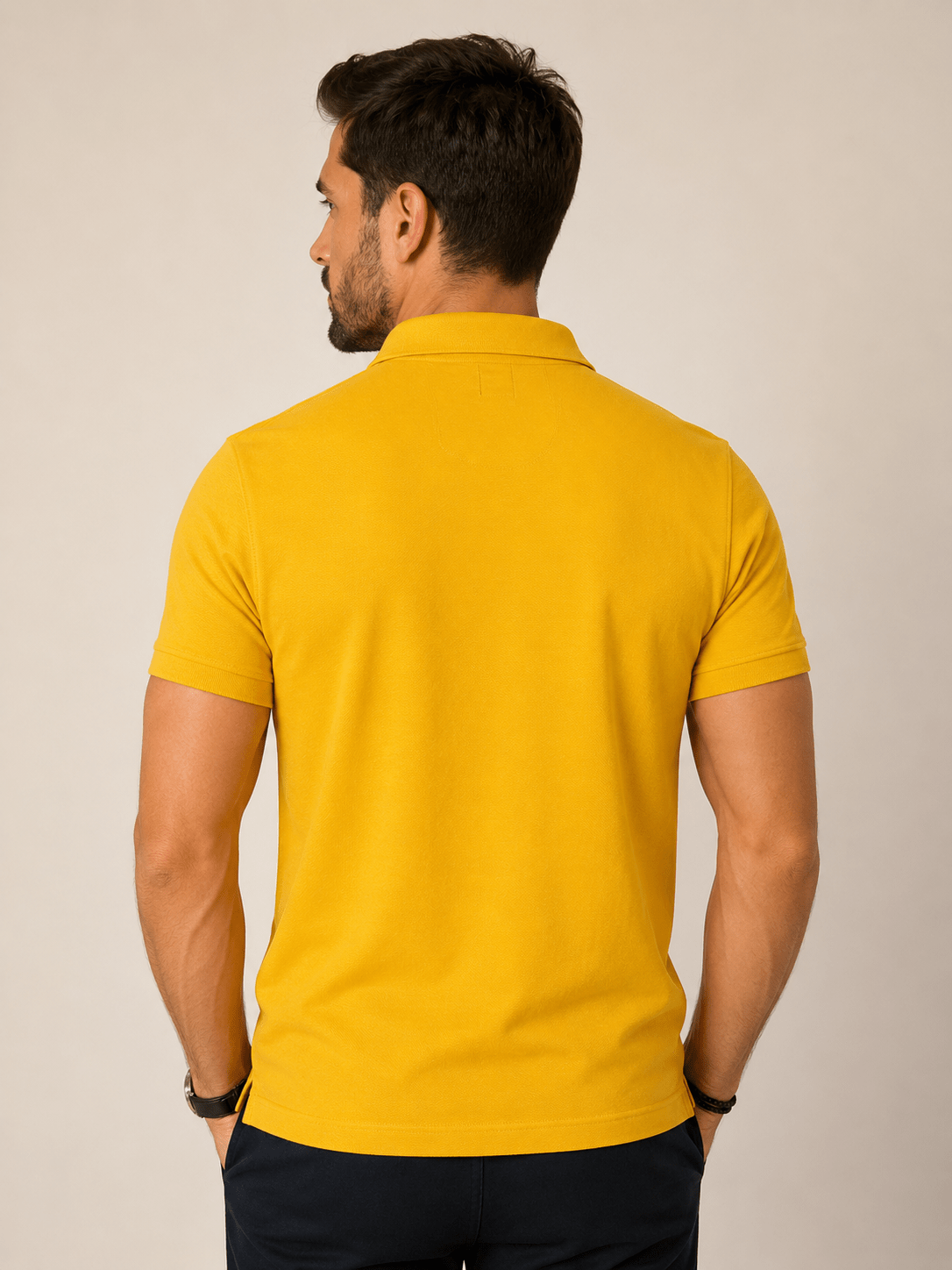 Polo Tommy Hilfiger Slim Fit Amarelo Ouro - Henri Store