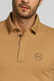 Polo Armani Exchange Logo Circular Peito Ocre