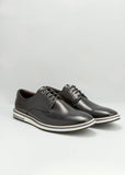 Sapato Dom Henrico 176089 Derby Napa Romana Preta - Henri Store