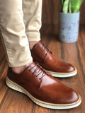 Sapato Dom Henrico 384042 Derby Romana Conhaque - Henri Store