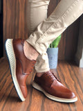 Sapato Dom Henrico 384042 Derby Romana Conhaque - Henri Store