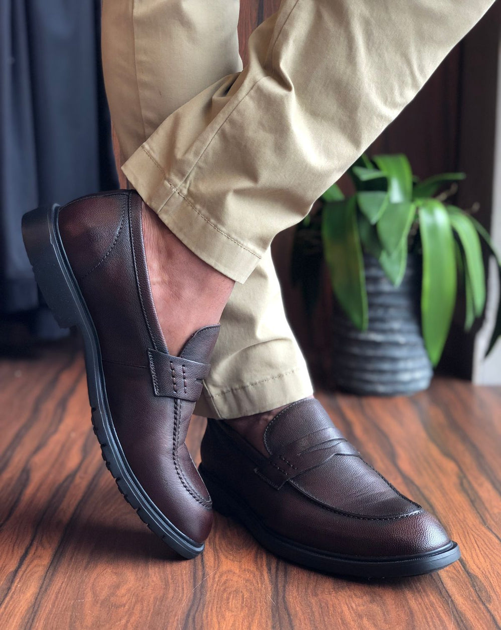 Sapato Dom Henrico Cerviatto Brown Napa Pinhão Extralight - Henri Store