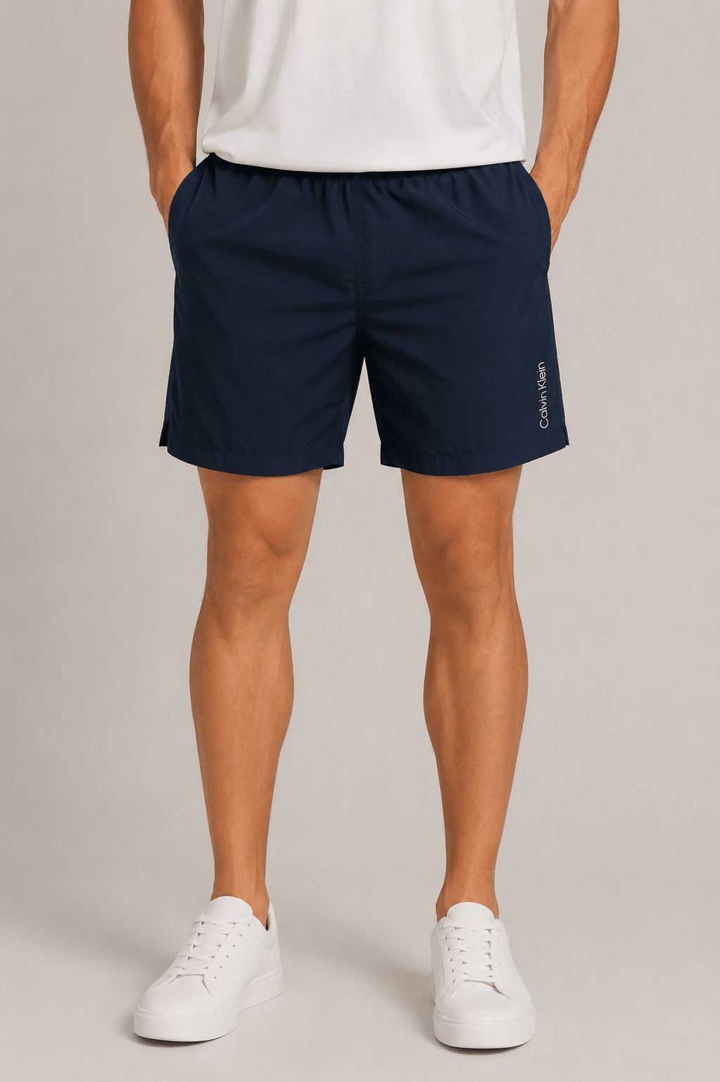 Short Calvin Klein Marinho C/ Logo Lateral - Henri Store