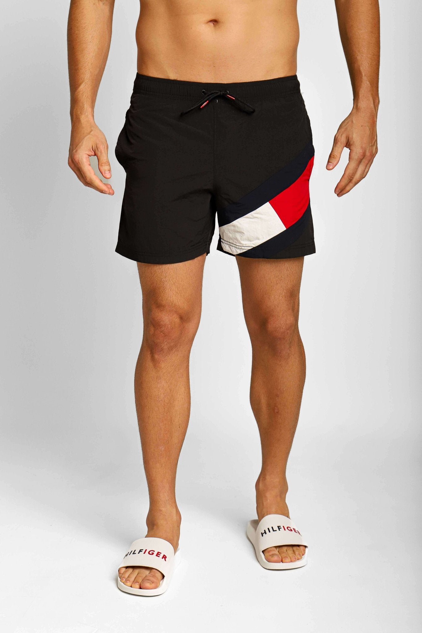 Short Tommy Hilfiger Drawstring Flag Preto - Henri Store