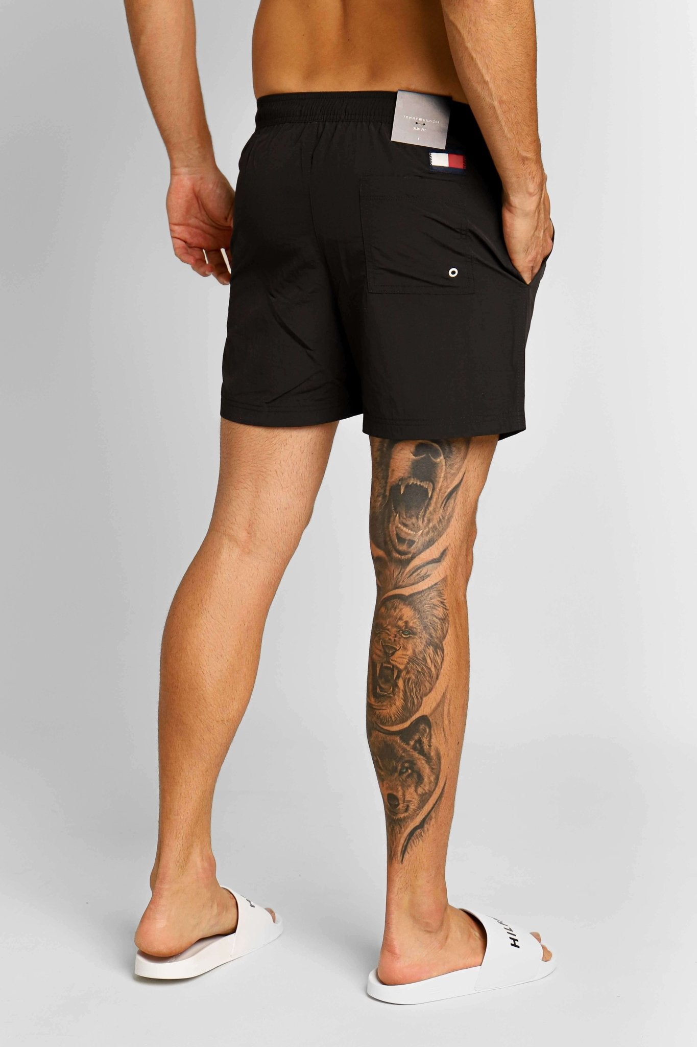 Short Tommy Hilfiger Drawstring Flag Preto - Henri Store