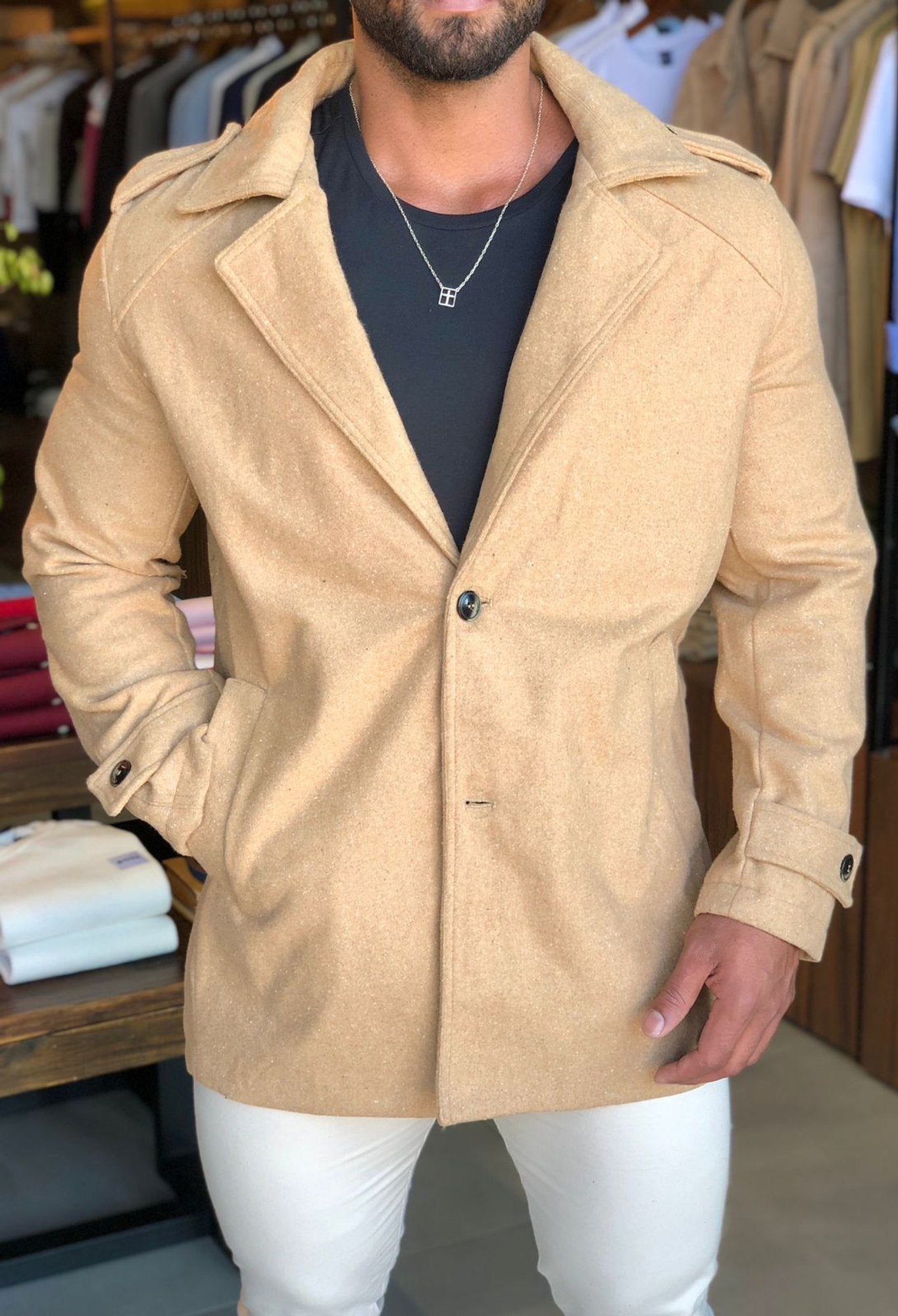 Sobretudo Dom Henrico Suede - Live - Henri Store