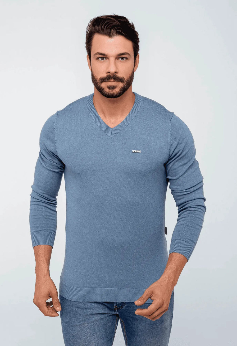 Suéter Armani Exchange Básico Azul Capri - Henri Store