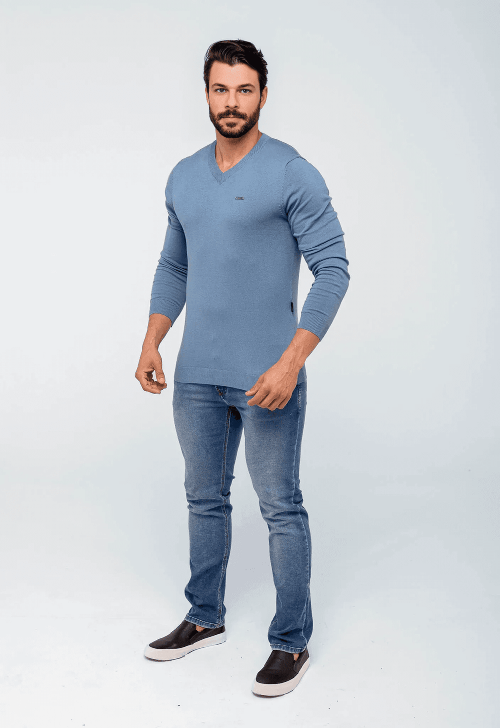 Suéter Armani Exchange Básico Azul Capri - Henri Store