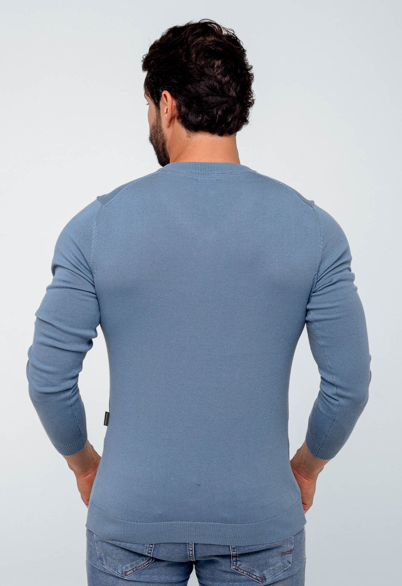 Suéter Armani Exchange Básico Azul Capri - Henri Store