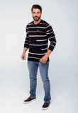 Suéter Armani Exchange Básico Listrado - Live - Henri Store