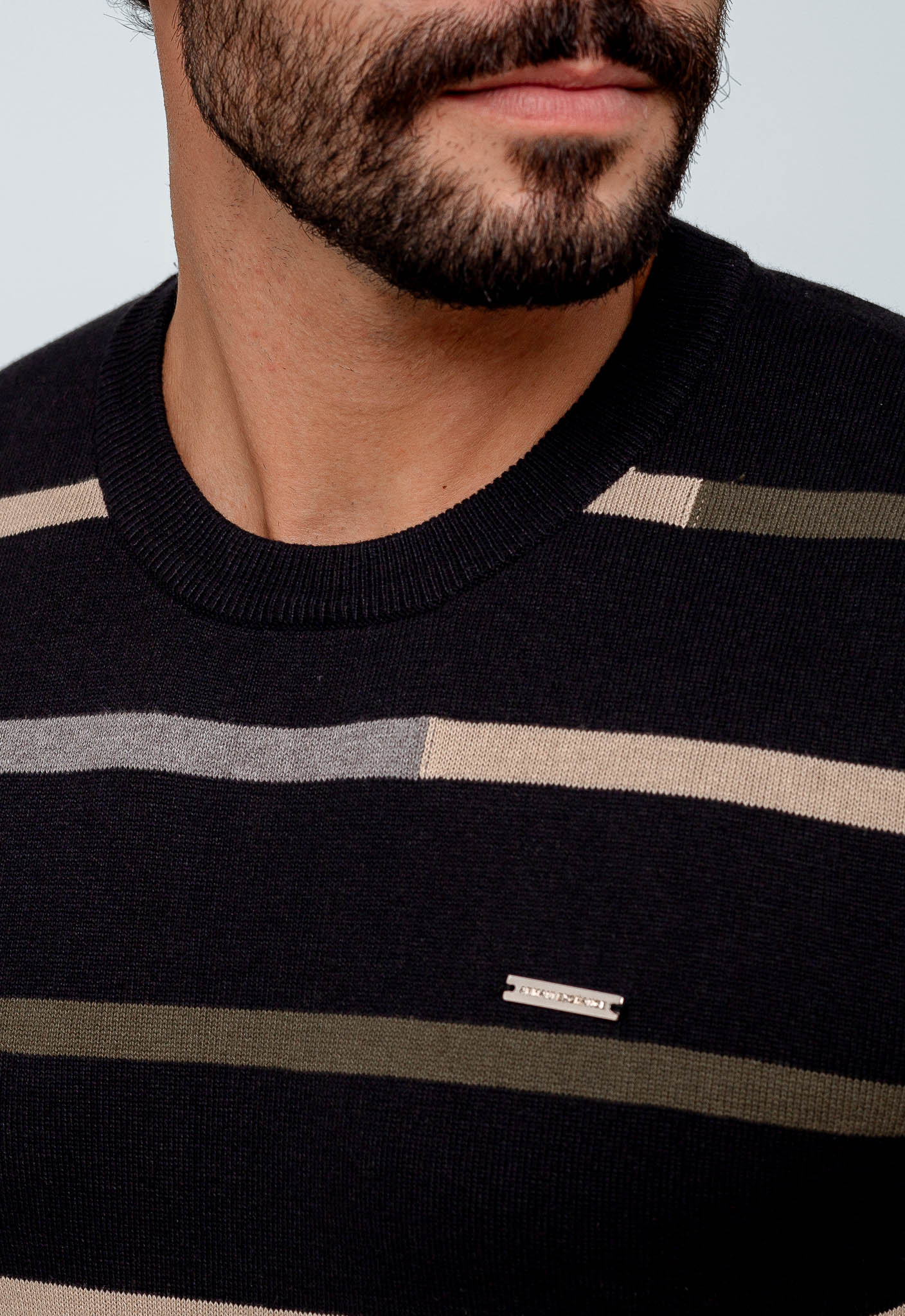 Suéter Armani Exchange Básico Listrado - Live - Henri Store