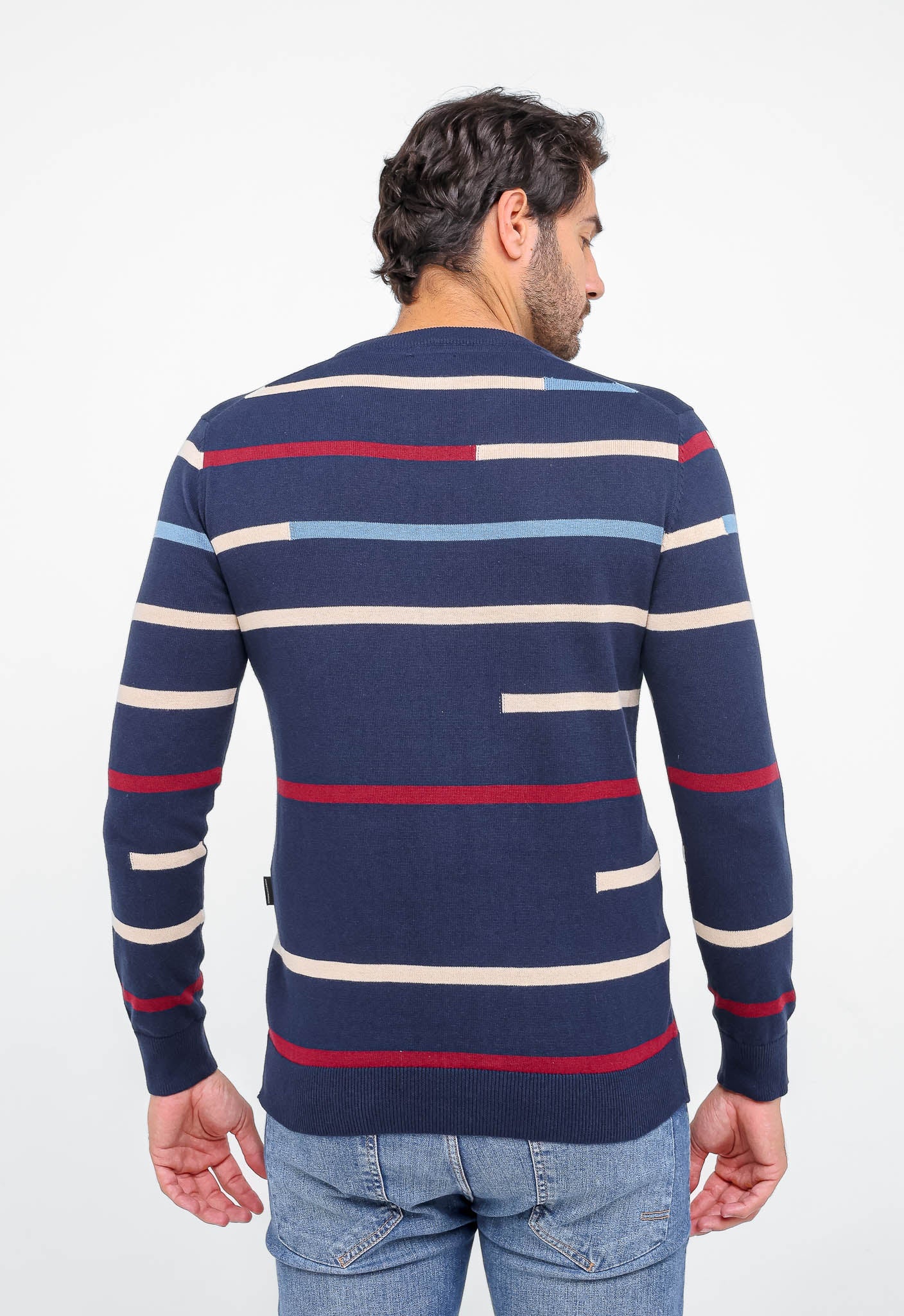Suéter Armani Exchange Básico Listrado - Live - Henri Store