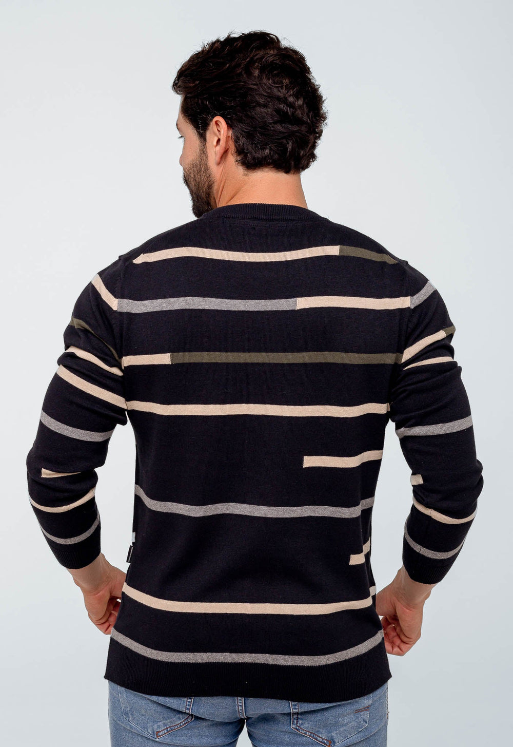 Suéter Armani Exchange Básico Listrado - Live - Henri Store
