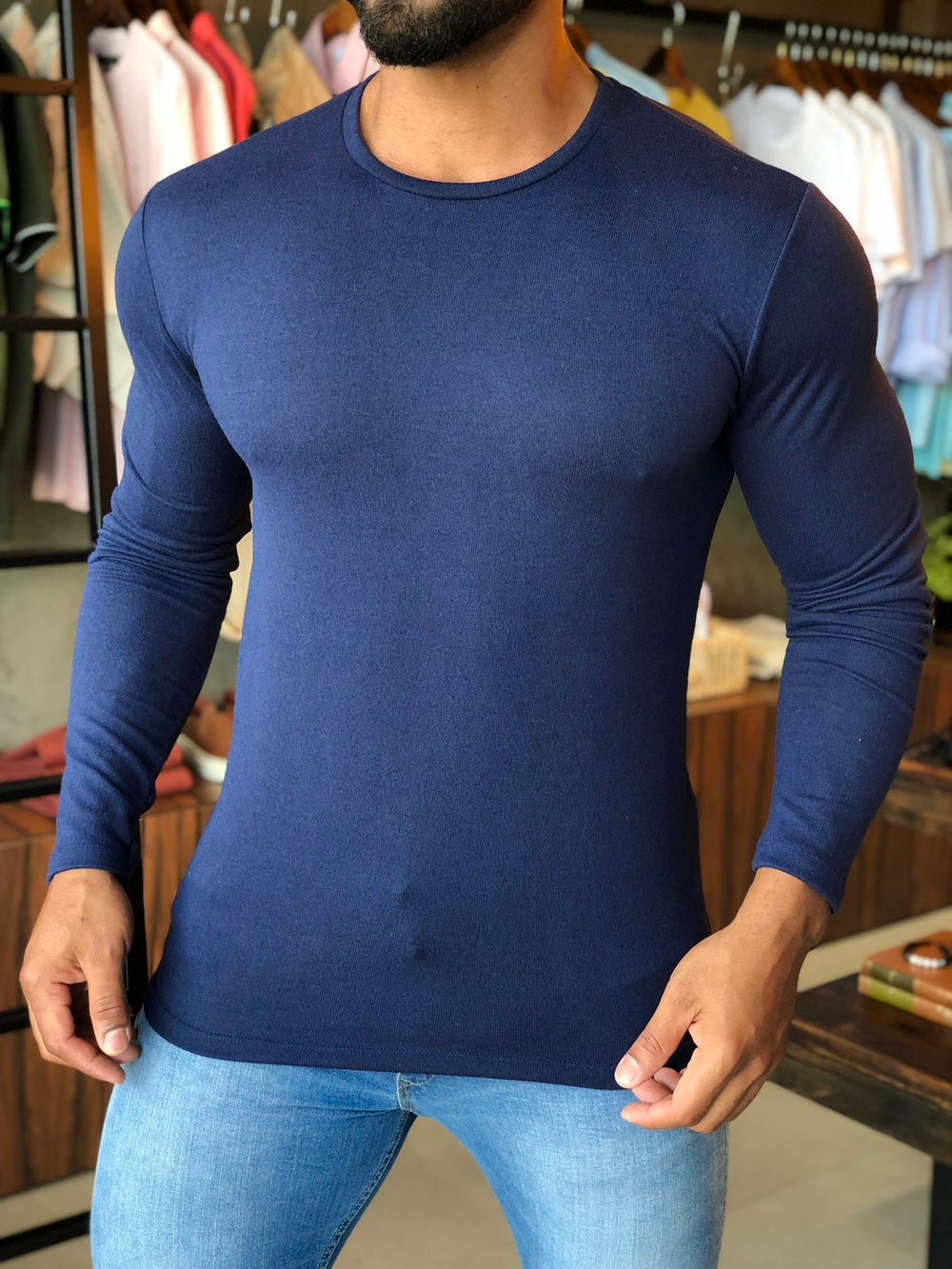 Suéter Básico Eleven Marinho - Henri Store
