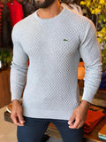 Suéter Lacoste Regular Fit Cinza - Henri Store