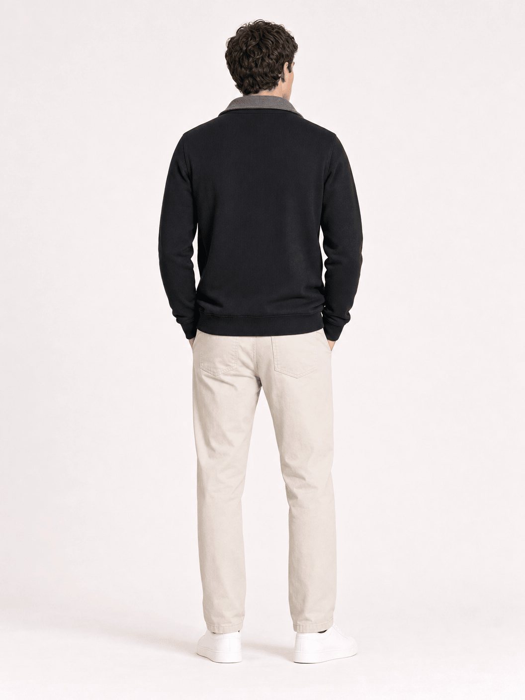 Suéter Lacoste Zíper Preto - Henri Store