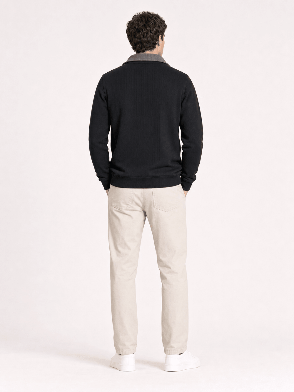 Suéter Lacoste Zíper Preto - Henri Store