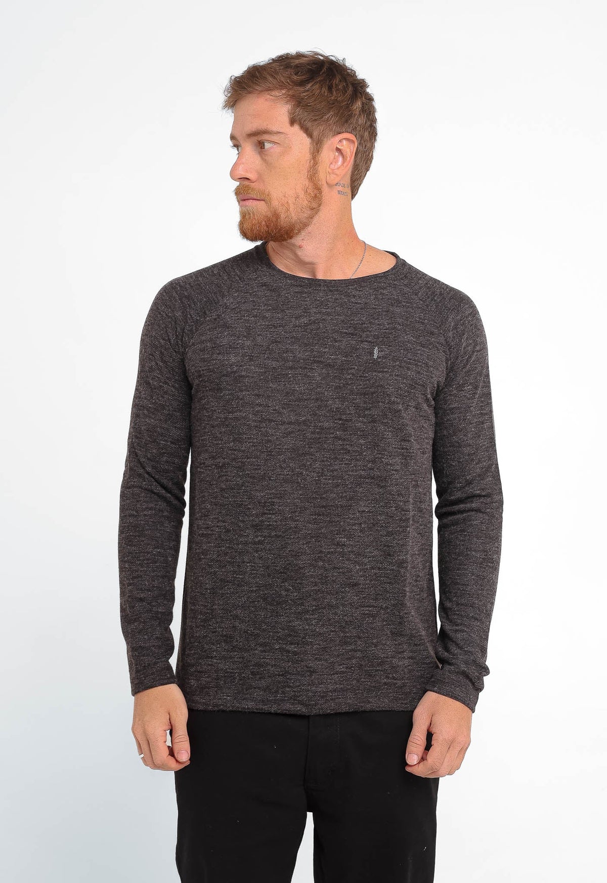 Suéter Red Feather Preto Mescla - Henri Store